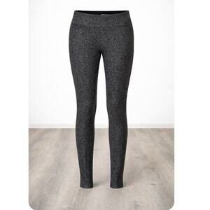NEWWild Fable Leggings L High Waisted Metallic Shimmery Full Length Black Silver